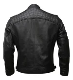Brown Leather Biker Jacket Café Racer - Image 7