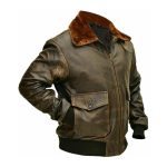 G1 Men’s Aviator A2 Bomber Leather Jacket - Image 2