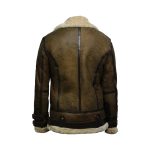 Brown Bomber Leather Jacket - Image 2