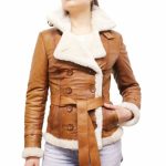 Aviator Pilot Bomber Leather Jacket - Image 2