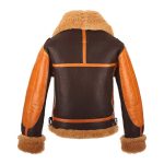 Men’s Classic Brown Gary Aviator Leather Jacket - Image 2
