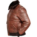 G1 Vintage Leather Bomber Jacket​ - Image 2