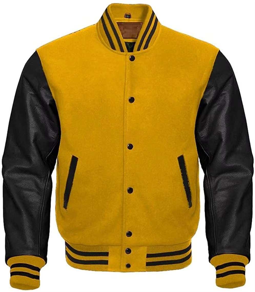 A33a03b3965cb43da8594c67ec59bc54ef Men’s Winter Varsity Jacket | Wool & Leather - Image 1