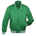 New Arrival Men’s Satin Varsity Jackets | Lightweight & Stylish Winter Wear | Green