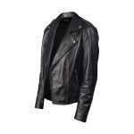 Teresa Black Leather Motorcycle Jacket - Image 2