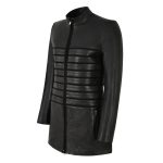 Tessa Long Biker Leather Jacket - Image 2