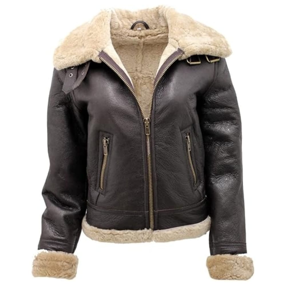 Women-WW2-Bomber-Aviator-Leather.jpg Women WW2 Bomber Aviator Leather Jacket - Image 1