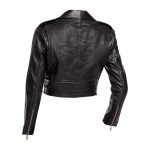Women's Belted Cropped Leather Jacket - Image 2