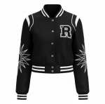 High School Baseball Varsity Jacket for Women | Cropped Custom Design Manufacturer
