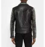 Men Studded Leather Jacket - Image 2