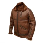 Men Sheepskin Leather Jacket - Image 3