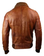 Fur Collar Leather Jacket - Image 4