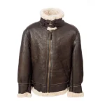 Men Sheepskin Leather Jacket - Image 2