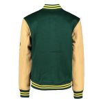 Classic Green Varsity Jacket – Unisex College Letterman Style - Image 2